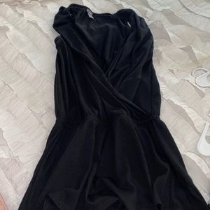 Black sleeveless romper in size small